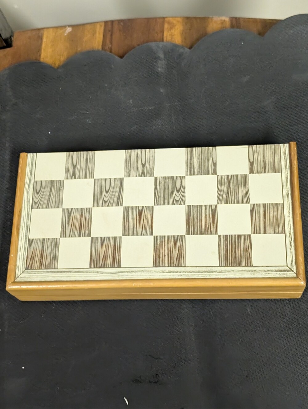 Magnetic Travel Chess Set Handcrafted  Wood Foldable Board